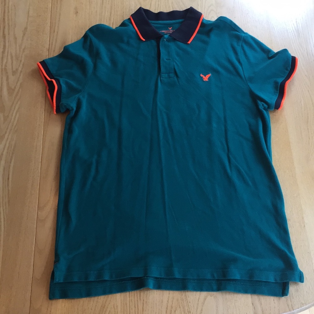 American Eagle Teal Polo Tee